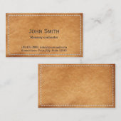 gestikt lederen metselwerk visitekaartje (Voorkant / Achterkant)