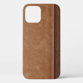 Gestikt leer: grijze, zwarte achtergrond. Case-Mate iPhone case (Achterkant)