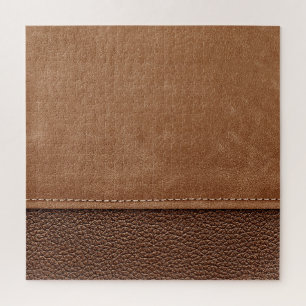 Gestikt leer: grijze, zwarte achtergrond. legpuzzel