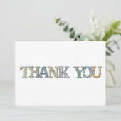 GESTIKT LETTERTYPE BEDANKKAART (Staand voorkant)