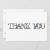 GESTIKT LETTERTYPE BEDANKKAART (Voorkant / Achterkant)