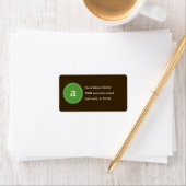 Gestikt monogram adreslabel etiket (Insitu)