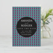 Gestikte Bold Save the Date Kaart (Staand voorkant)