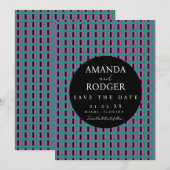 Gestikte Bold Save the Date Kaart (Voorkant / Achterkant)