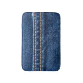 Gestikte denim: close-up jeans textuur. badmat (Voorkant Verticaal)