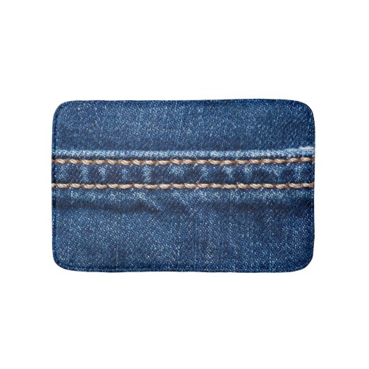 Gestikte denim: close-up jeans textuur. badmat (Voorkant)