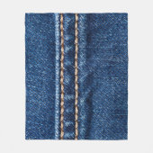 Gestikte denim: close-up jeans textuur. fleece deken (Voorkant)