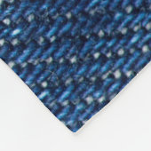Gestikte denim: close-up jeans textuur. fleece deken (Hoek)