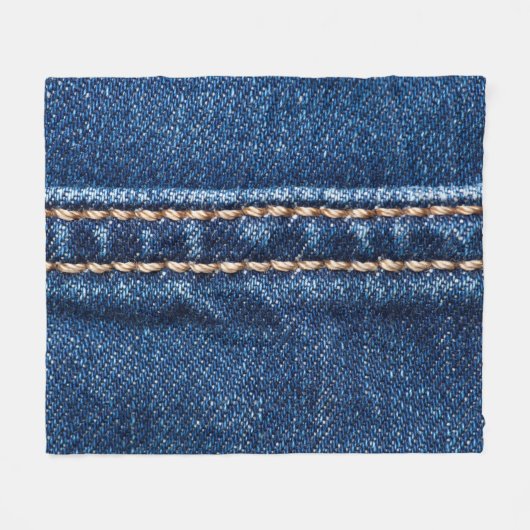 Gestikte denim: close-up jeans textuur. fleece deken (Voorkant (Horizontaal))