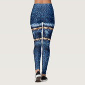 Gestikte denim: close-up jeans textuur. leggings (Achterkant)