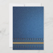 gestikte denim rits jeans bruiloft uitnodiging (Achterkant)