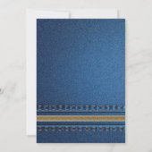 gestikte denim rits jeans verjaardagsfeestje kaart (Achterkant)