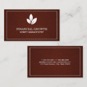 gestikte lederen textuur visitekaartje (Voorkant / Achterkant)