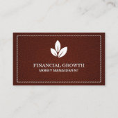 gestikte lederen textuur visitekaartje (Voorkant)