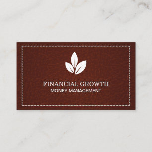 gestikte lederen textuur visitekaartje