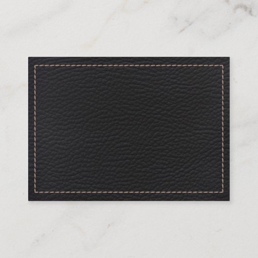 Gestikte Leer Visitekaartje (Achterkant)