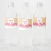 gestikte liefde Baby shower waterfles Waterfles Etiket (Flessen)