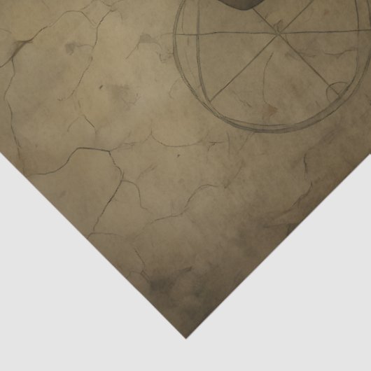 gestikte mannequin | Gotische naaivorm decoupage Tissuepapier (Detail)