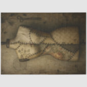 gestikte mannequin | Gotische naaivorm decoupage Tissuepapier (Voorkant)