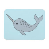 Gestikte Narwhal Magnet Magneet (Horizontaal)