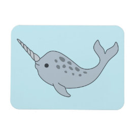 Gestikte Narwhal Magnet Magneet