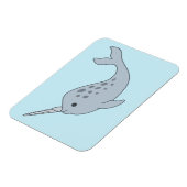 Gestikte Narwhal Magnet Magneet (Linkerzijde)
