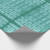 Gestikte Shibori Herhaling Teal Cadeaupapier (Hoek)