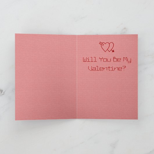 gestikte Valentijn Feestdagen Kaart (Binnen)