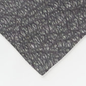 gestikte verfijning: zwart lederen luxe fleece deken (Hoek)