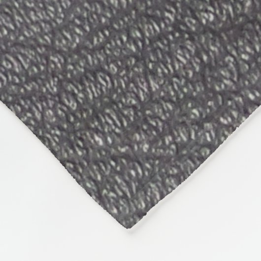 gestikte verfijning: zwart lederen luxe fleece deken (Hoek)