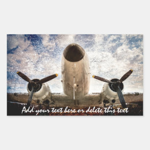 Gestileerd afbeelding van het Douglas DC-3 of C-47 Rechthoekige Sticker