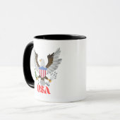 Gestileerd Amerikaans Wapenschild met de Amerikaan Mok (Voorkant links)