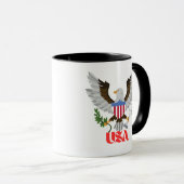 Gestileerd Amerikaans Wapenschild met de Amerikaan Mok (Voorkant rechts)