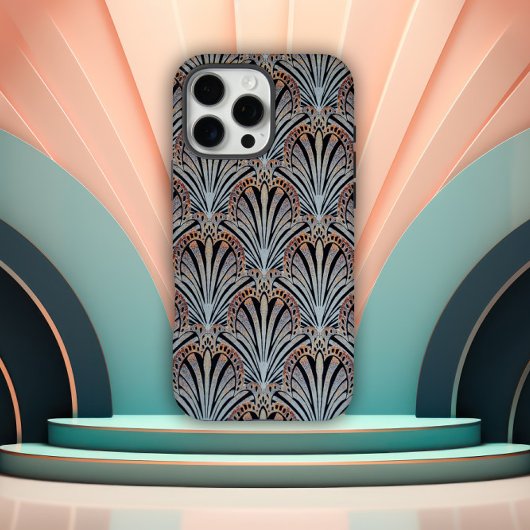 Gestileerd Art Deco-waaierontwerp Case-Mate iPhone Case