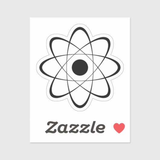 Gestileerd Atoomsymbool Sticker (Vel)