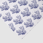gestileerd blauw Zee koraal #1 Tissuepapier (Detail)