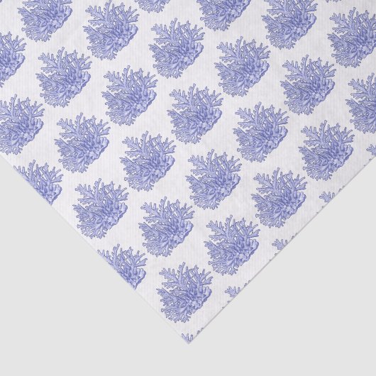 gestileerd blauw Zee koraal #2 tissuepapier (Detail)
