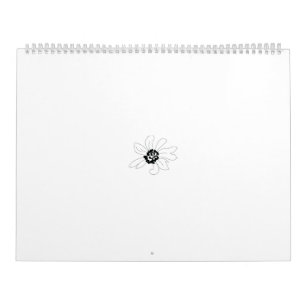 , gestileerd bloemenontwerp met gedetailleerd bloe kalender