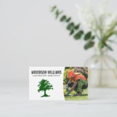 Gestileerd Boomlogo | Tuinier die plant Visitekaartje (Staand voorkant)