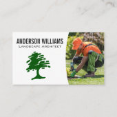 Gestileerd Boomlogo | Tuinier die plant Visitekaartje (Voorkant)
