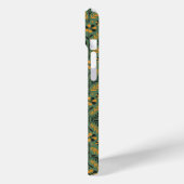 Gestileerd botanisch oranje en zwart bloempatroon Case-Mate iPhone case (Achterkant / Links)