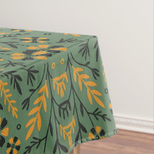 Gestileerd botanisch oranje en zwart bloempatroon