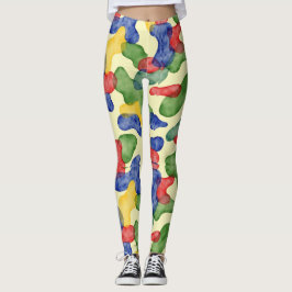 gestileerd Cartoon camouflagepatroon Leggings