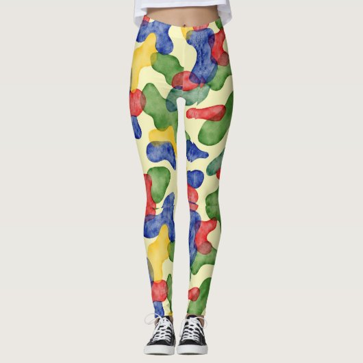gestileerd Cartoon camouflagepatroon Leggings (Voorkant)