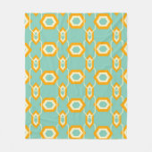 Gestileerd geometrisch patroon in vette oranje zes fleece deken (Voorkant)