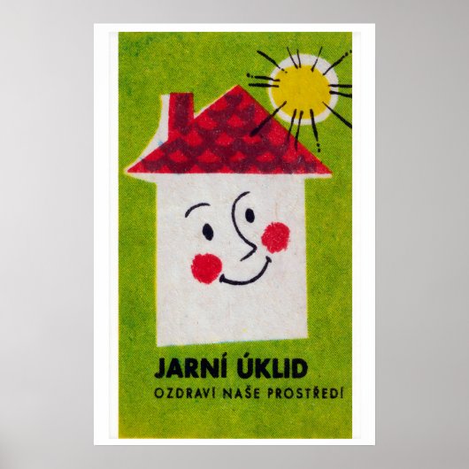 Gestileerd glimlachend gezicht Tsjecho-Slowakije j Poster (Voorkant)