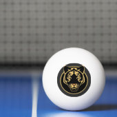 Gestileerd gouden tijgerlogo-ontwerp pingpongbal (Net)