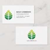 Gestileerd groen bladlogo | Landschap Visitekaartje (Voorkant / Achterkant)