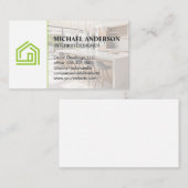 Gestileerd groen huislogo | Moderne keuken Visitekaartje (Voorkant / Achterkant)