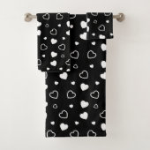 Gestileerd hartpatroon 5 bad handdoek (Insitu)